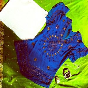 Beautiful Handmade Glass Bead Indian Shirt- NWOT